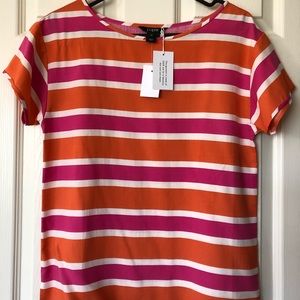 J Crew short sleeves silk blouse